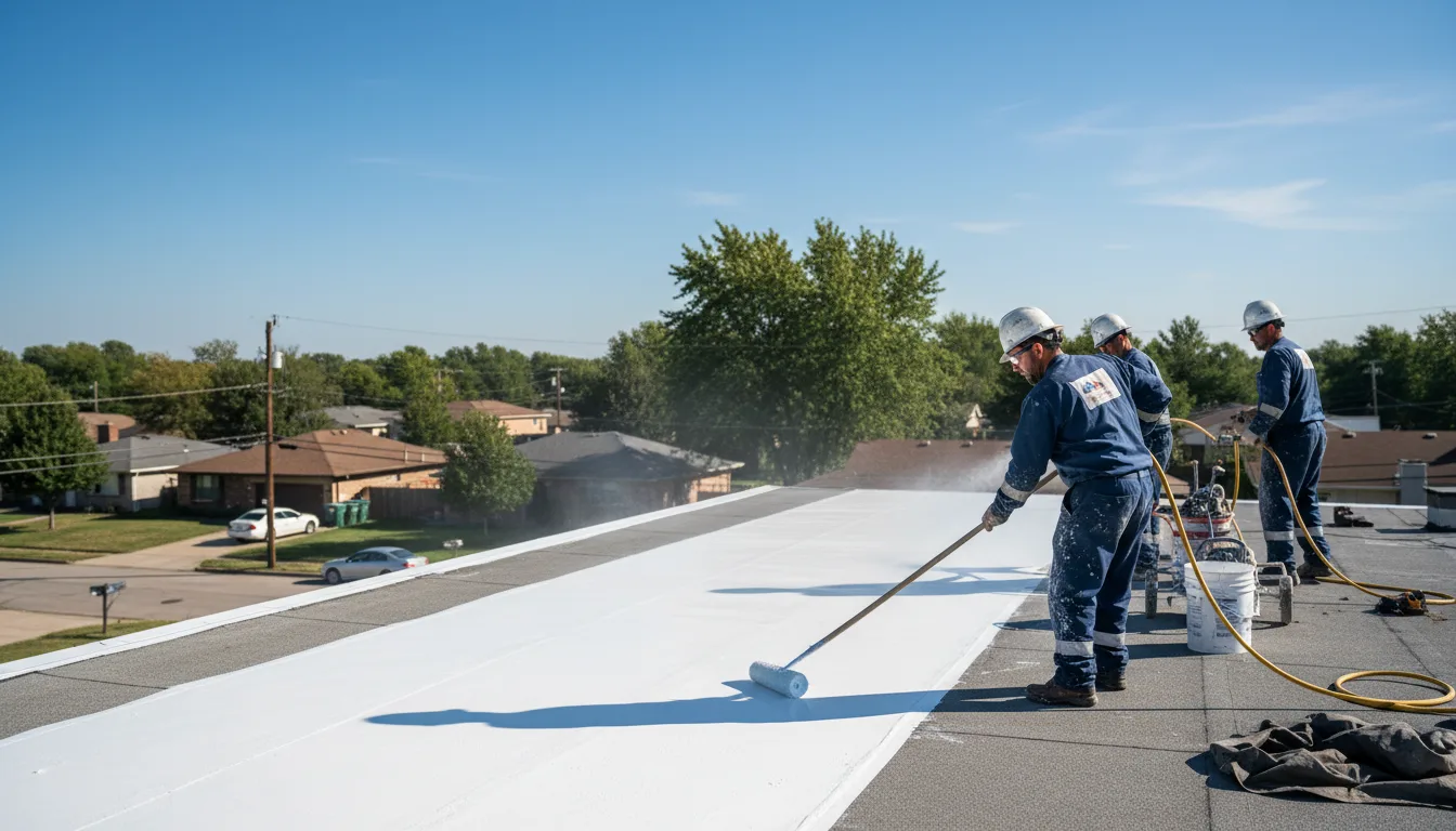 Commercial roof coating in Morrow, AR near me